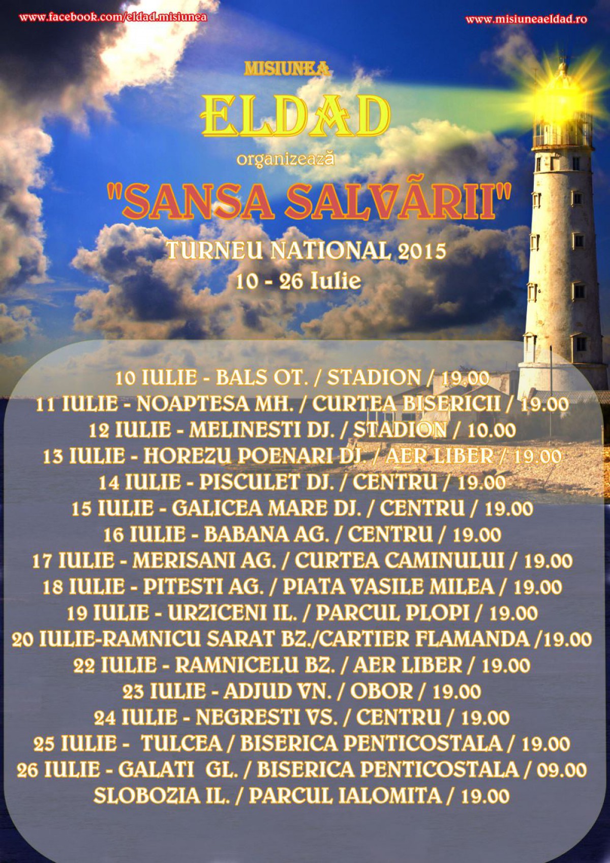 "Șansa salvării" - Turneu Misionar 2015
