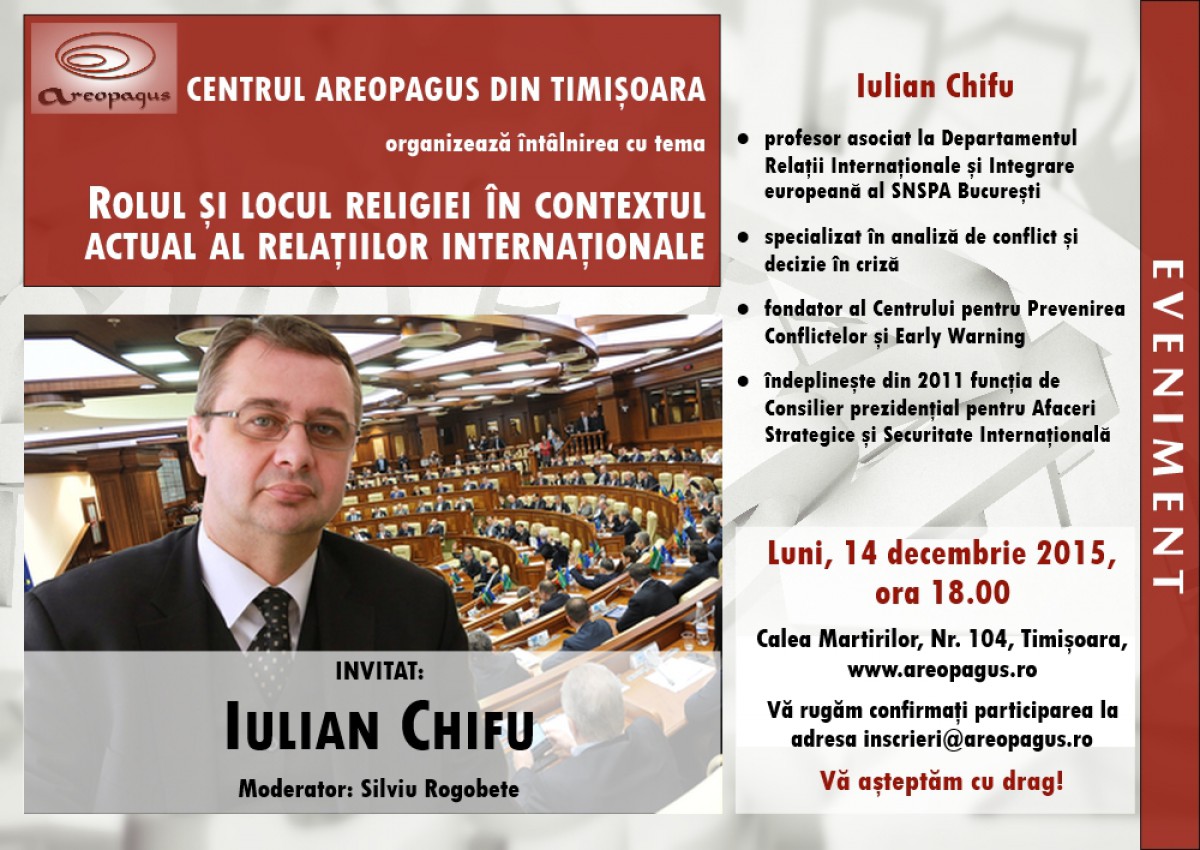 Rolul și locul religiei în contextul actual al relațiilor internaționale
