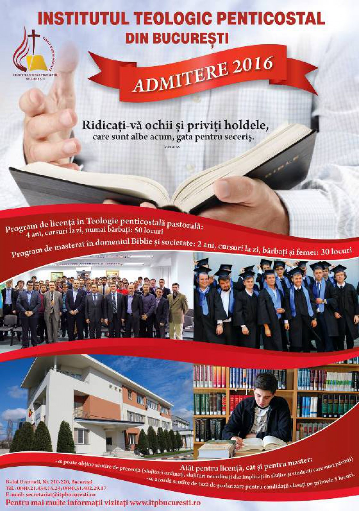 Admitere 2016 – Institutul Teologic Penticostal Bucureşti